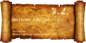 Weltner Léna névjegykártya