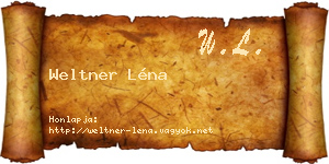 Weltner Léna névjegykártya